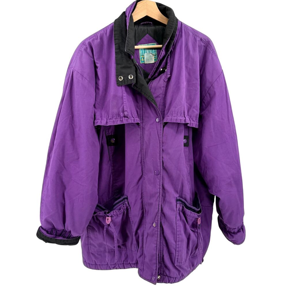 Vintage 90s Climate Zone Purple Oversized Parka Puffer Coat